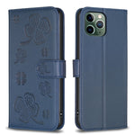 四葉草壓紋皮革手機殼，適用於 iPhone 7 / 8 / SE 2022，適用於 iPhone 13 Pro Max，適用於 iPhone 13 Pro，適用於 iPhone 13，適用於 iPhone 12 / 12 Pro，適用於 iPhone 12 Pro Max，適用於 iPhone 11 Pro Max，適用於 iPhone 11