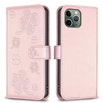四葉草壓紋皮革手機殼，適用於 iPhone 7 / 8 / SE 2022，適用於 iPhone 13 Pro Max，適用於 iPhone 13 Pro，適用於 iPhone 13，適用於 iPhone 12 / 12 Pro，適用於 iPhone 12 Pro Max，適用於 iPhone 11 Pro Max，適用於 iPhone 11