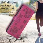 四葉草壓紋皮革手機殼，適用於 iPhone 11 Pro，適用於 iPhone X / XS，適用於 iPhone XR，適用於 iPhone XS Max，適用於 iPhone 7 Plus / 8 Plus