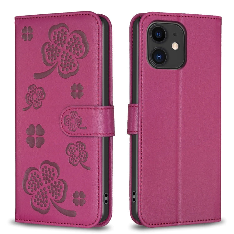 四葉草壓紋皮革手機殼，適用於 iPhone 7 / 8 / SE 2022，適用於 iPhone 13 Pro Max，適用於 iPhone 13 Pro，適用於 iPhone 13，適用於 iPhone 12 / 12 Pro，適用於 iPhone 12 Pro Max，適用於 iPhone 11 Pro Max，適用於 iPhone 11
