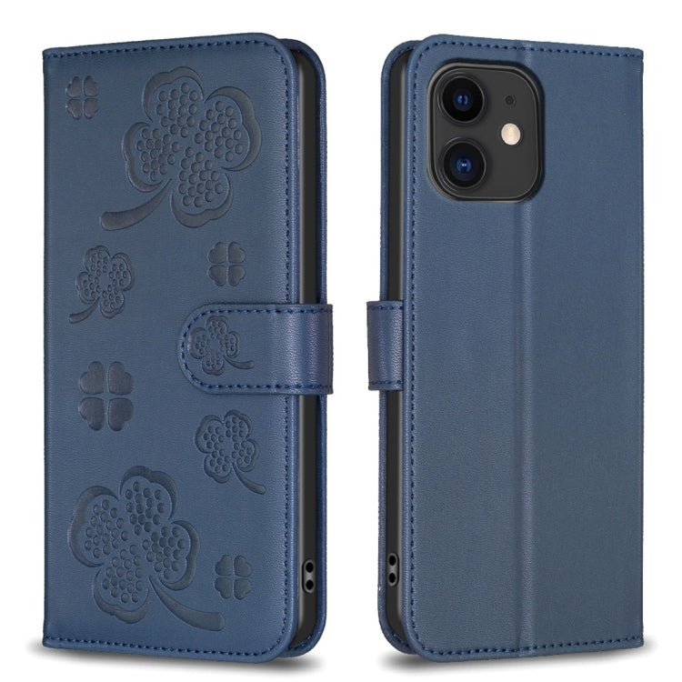 四葉草壓紋皮革手機殼，適用於 iPhone 7 / 8 / SE 2022，適用於 iPhone 13 Pro Max，適用於 iPhone 13 Pro，適用於 iPhone 13，適用於 iPhone 12 / 12 Pro，適用於 iPhone 12 Pro Max，適用於 iPhone 11 Pro Max，適用於 iPhone 11