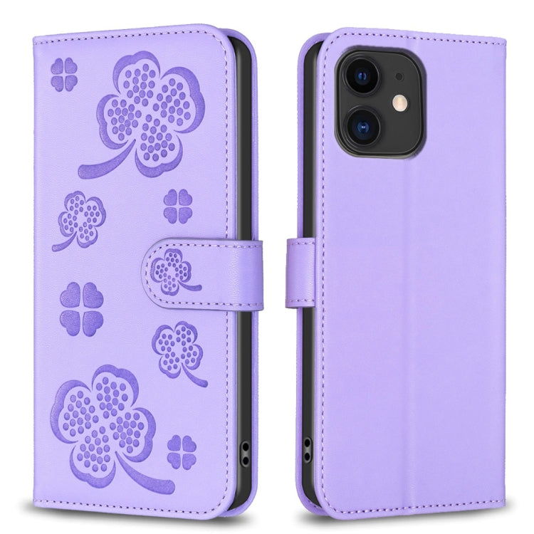 四葉草壓紋皮革手機殼，適用於 iPhone 7 / 8 / SE 2022，適用於 iPhone 13 Pro Max，適用於 iPhone 13 Pro，適用於 iPhone 13，適用於 iPhone 12 / 12 Pro，適用於 iPhone 12 Pro Max，適用於 iPhone 11 Pro Max，適用於 iPhone 11