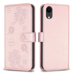 四葉草壓紋皮革手機殼，適用於 iPhone 11 Pro，適用於 iPhone X / XS，適用於 iPhone XR，適用於 iPhone XS Max，適用於 iPhone 7 Plus / 8 Plus