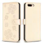 四葉草壓紋皮革手機殼，適用於 iPhone 11 Pro，適用於 iPhone X / XS，適用於 iPhone XR，適用於 iPhone XS Max，適用於 iPhone 7 Plus / 8 Plus