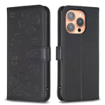 四葉草壓紋皮革手機殼，適用於 iPhone 17 Pro Max，適用於 iPhone 17 Pro，適用於 iPhone 17，適用於 iPhone Air，適用於 iPhone 16 Pro Max，適用於 iPhone 16 Pro，適用於 iPhone 16 Plus，適用於 iPhone 16