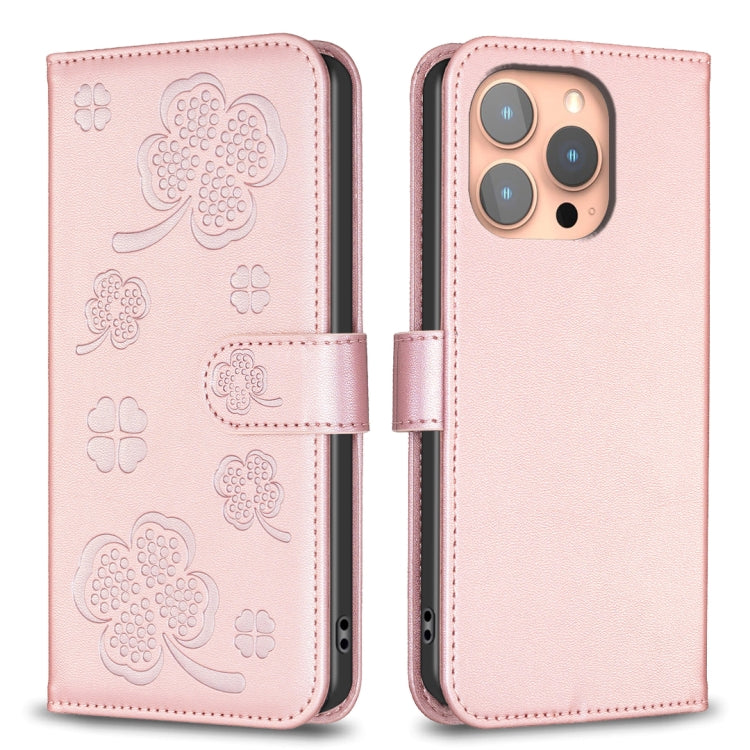 四葉草壓紋皮革手機殼，適用於 iPhone 17 Pro Max，適用於 iPhone 17 Pro，適用於 iPhone 17，適用於 iPhone Air，適用於 iPhone 16 Pro Max，適用於 iPhone 16 Pro，適用於 iPhone 16 Plus，適用於 iPhone 16