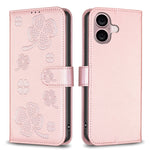 四葉草壓紋皮革手機殼，適用於 iPhone 17 Pro Max，適用於 iPhone 17 Pro，適用於 iPhone 17，適用於 iPhone Air，適用於 iPhone 16 Pro Max，適用於 iPhone 16 Pro，適用於 iPhone 16 Plus，適用於 iPhone 16