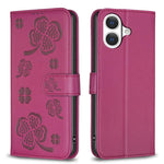 四葉草壓紋皮革手機殼，適用於 iPhone 17 Pro Max，適用於 iPhone 17 Pro，適用於 iPhone 17，適用於 iPhone Air，適用於 iPhone 16 Pro Max，適用於 iPhone 16 Pro，適用於 iPhone 16 Plus，適用於 iPhone 16