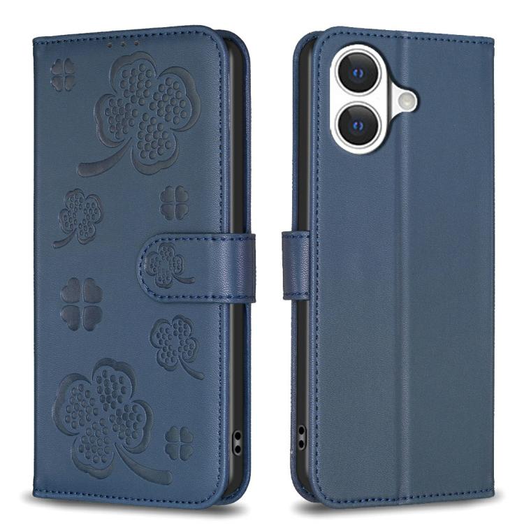 四葉草壓紋皮革手機殼，適用於 iPhone 17 Pro Max，適用於 iPhone 17 Pro，適用於 iPhone 17，適用於 iPhone Air，適用於 iPhone 16 Pro Max，適用於 iPhone 16 Pro，適用於 iPhone 16 Plus，適用於 iPhone 16