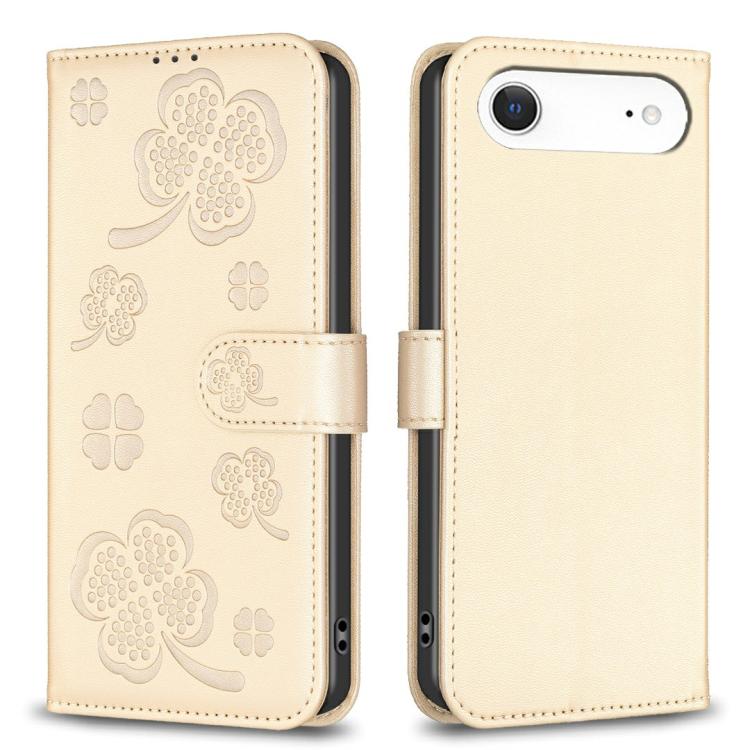 四葉草壓紋皮革手機殼，適用於 iPhone 17 Pro Max，適用於 iPhone 17 Pro，適用於 iPhone 17，適用於 iPhone Air，適用於 iPhone 16 Pro Max，適用於 iPhone 16 Pro，適用於 iPhone 16 Plus，適用於 iPhone 16