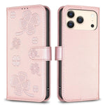 四葉草壓紋皮革手機殼，適用於 iPhone 17 Pro Max，適用於 iPhone 17 Pro，適用於 iPhone 17，適用於 iPhone Air，適用於 iPhone 16 Pro Max，適用於 iPhone 16 Pro，適用於 iPhone 16 Plus，適用於 iPhone 16