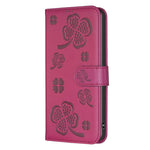 四葉草壓紋皮革手機殼，適用於 iPhone 17 Pro Max，適用於 iPhone 17 Pro，適用於 iPhone 17，適用於 iPhone Air，適用於 iPhone 16 Pro Max，適用於 iPhone 16 Pro，適用於 iPhone 16 Plus，適用於 iPhone 16