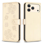 四葉草壓紋皮革手機殼，適用於 iPhone 17 Pro Max，適用於 iPhone 17 Pro，適用於 iPhone 17，適用於 iPhone Air，適用於 iPhone 16 Pro Max，適用於 iPhone 16 Pro，適用於 iPhone 16 Plus，適用於 iPhone 16
