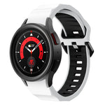 波浪紋理雙色矽膠錶帶，適用於 Samsung Galaxy Watch 6