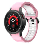 波浪紋理雙色矽膠錶帶，適用於 Samsung Galaxy Watch 6