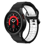 波浪紋理雙色矽膠錶帶，適用於 Samsung Galaxy Watch 6