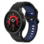 波浪紋理雙色矽膠錶帶，適用於 Samsung Galaxy Watch 6