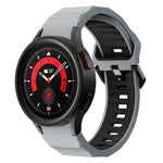 波浪紋理雙色矽膠錶帶，適用於 Samsung Galaxy Watch 6