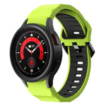 波浪紋理雙色矽膠錶帶，適用於 Samsung Galaxy Watch 6