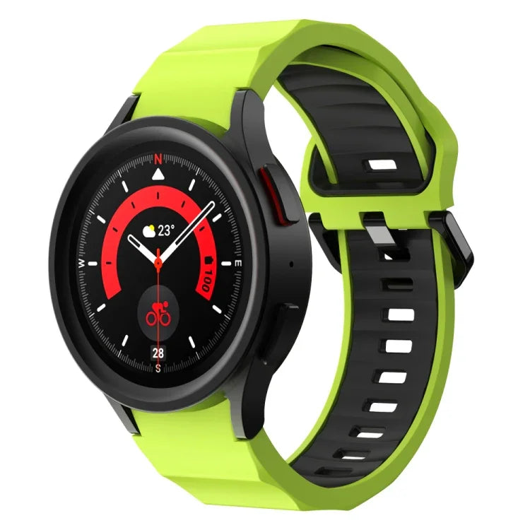 波浪紋理雙色矽膠錶帶，適用於 Samsung Galaxy Watch 6