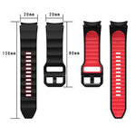 波浪紋理雙色矽膠錶帶，適用於 Samsung Galaxy Watch 6