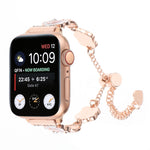 山茶花金屬鍊手鍊錶帶，適用於 Apple Watch SE 2023 44mm，適用於 Apple Watch SE 2023 40mm，適用於 Apple Watch Ultra 2 49mm，適用於 Apple Watch Series 9 45mm，適用於 Apple Watch Series 9 41mm，適用於 Apple Watch Ultra 49mm，適用於 Apple Watch Series 8 41mm