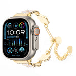 山茶花金屬鍊手鍊錶帶，適用於 Apple Watch SE 2023 44mm，適用於 Apple Watch SE 2023 40mm，適用於 Apple Watch Ultra 2 49mm，適用於 Apple Watch Series 9 45mm，適用於 Apple Watch Series 9 41mm，適用於 Apple Watch Ultra 49mm，適用於 Apple Watch Series 8 41mm