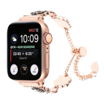 山茶花金屬鍊手鍊錶帶，適用於 Apple Watch SE 40mm，適用於 Apple Watch SE 44mm，適用於 Apple Watch Series 6 40mm，適用於 Apple Watch Series 6 44mm，適用於 Apple Watch Series 5 44mm，適用於 Apple Watch Series 5 40mm，適用於 Apple Watch Series 4 44mm