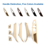 For BMW F10 / F18 5 Series 7pcs Car Inside Doors Handle Pull Trim Cover, 51417225874, Right Driving(Black), Right Driving(Beige Yellow), Right Driving(Beige White), Right Driving(Grey), Right Driving(Wine Red), Right Driving(Mocha Color)