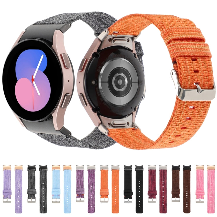 尼龍帆布錶帶，適用於 Samsung Galaxy Watch6/6 Classic/5/5 Pro