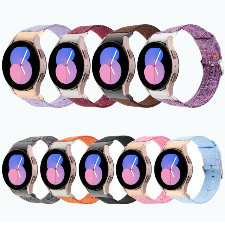 尼龍帆布錶帶，適用於 Samsung Galaxy Watch6/6 Classic/5/5 Pro