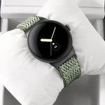20mm 波浪編織尼龍錶帶，適用於 Google Pixel Watch 4 / 3 / 2 / 1 41mm