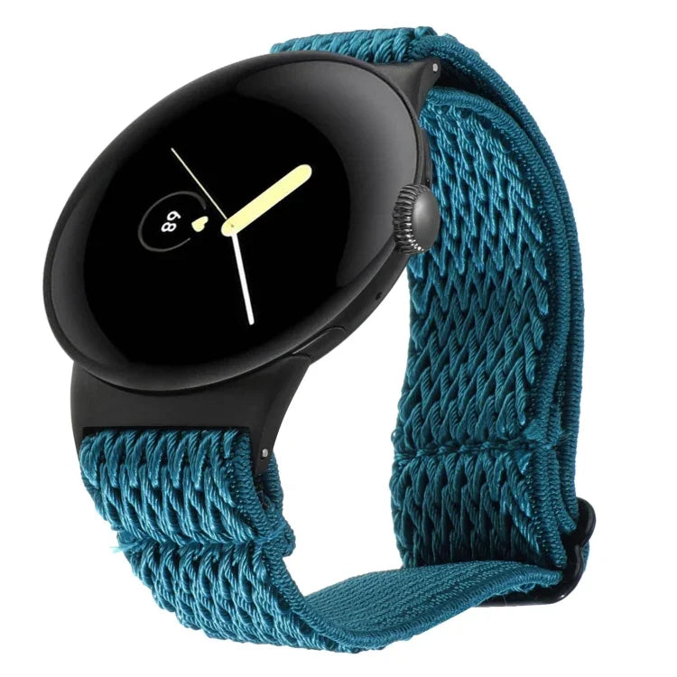 20mm 波浪編織尼龍錶帶，適用於 Google Pixel Watch 4 / 3 / 2 / 1 41mm