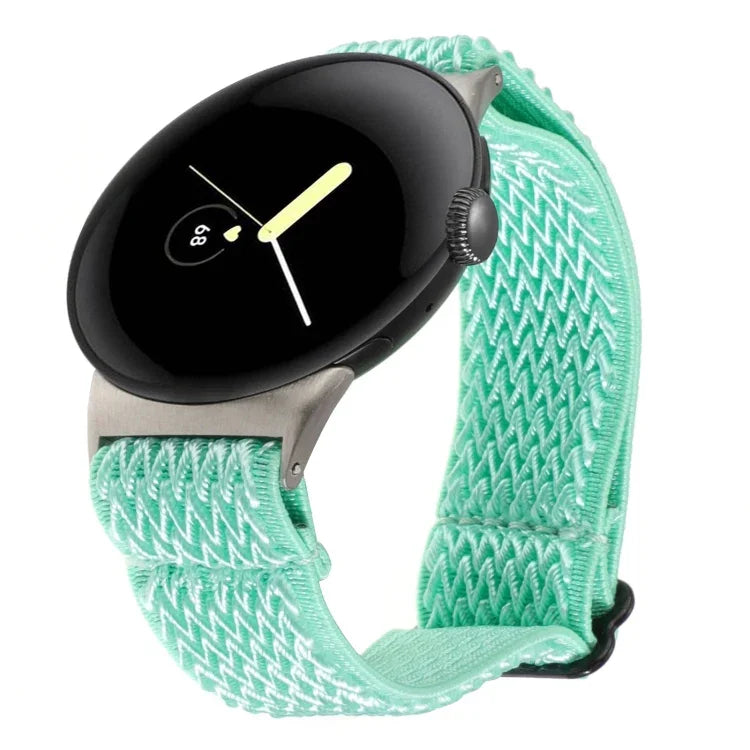 20mm 波浪編織尼龍錶帶，適用於 Google Pixel Watch 4 / 3 / 2 / 1 41mm