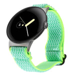 20mm 波浪編織尼龍錶帶，適用於 Google Pixel Watch 4 / 3 / 2 / 1 41mm