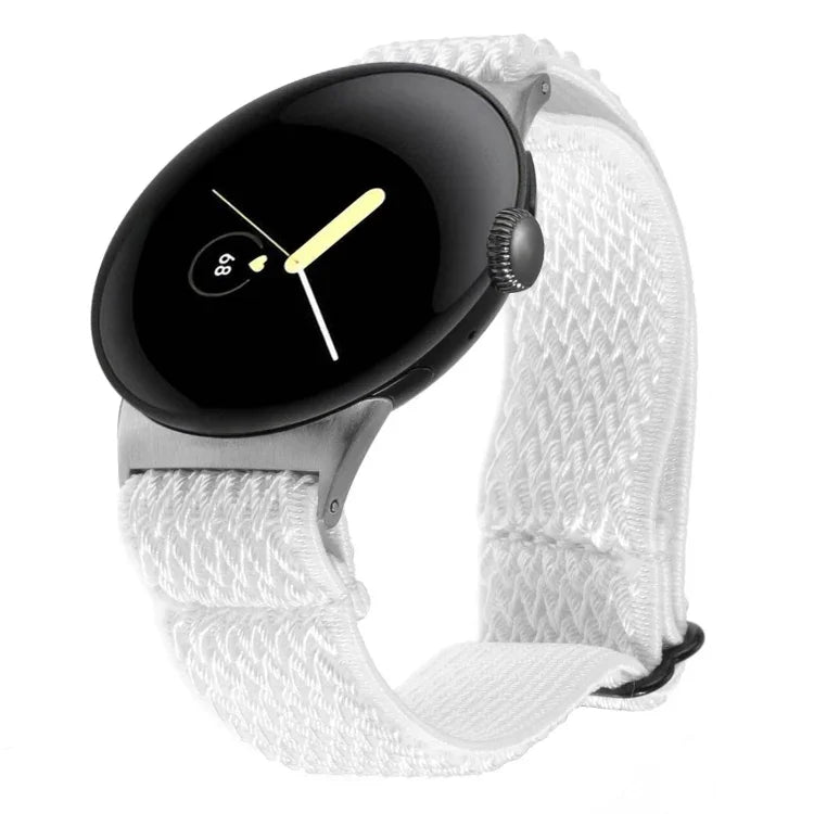 20mm 波浪編織尼龍錶帶，適用於 Google Pixel Watch 4 / 3 / 2 / 1 41mm