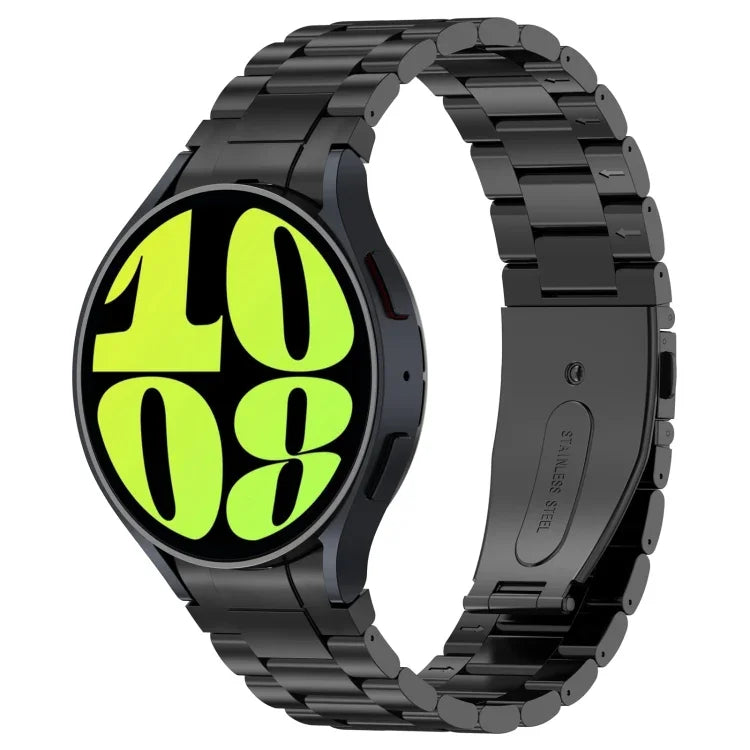 按鈕式三珠金屬錶帶，適用於 Samsung Galaxy Watch6/6 Classic/5/5 Pro