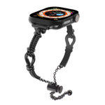 扭轉金屬手鍊鏈錶帶，適用於 Apple Watch SE 2023 44mm，Apple Watch SE 2023 40mm，Apple Watch Ultra 2 49mm，Apple Watch Series 9 45mm，Apple Watch Series 9 41mm，Apple Watch Ultra 49mm，Apple Watch Series 8 41mm