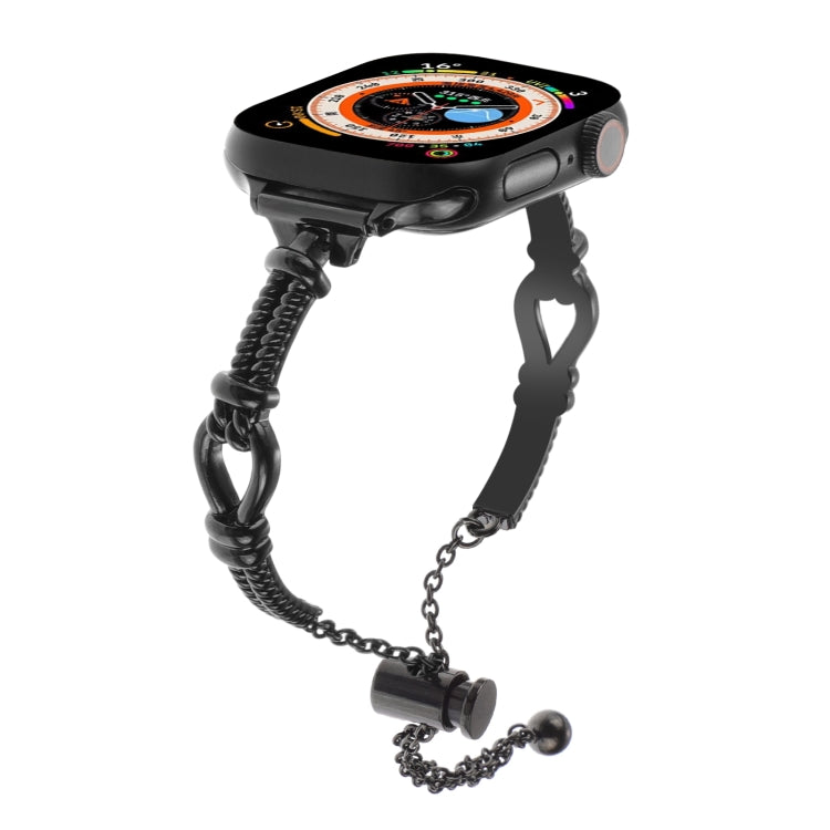 扭轉金屬手鍊鏈錶帶，適用於 Apple Watch SE 2023 44mm，Apple Watch SE 2023 40mm，Apple Watch Ultra 2 49mm，Apple Watch Series 9 45mm，Apple Watch Series 9 41mm，Apple Watch Ultra 49mm，Apple Watch Series 8 41mm
