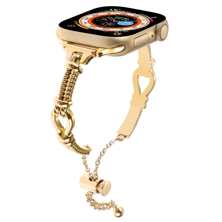 扭轉金屬手鍊鏈錶帶，適用於 Apple Watch SE 2023 44mm，Apple Watch SE 2023 40mm，Apple Watch Ultra 2 49mm，Apple Watch Series 9 45mm，Apple Watch Series 9 41mm，Apple Watch Ultra 49mm，Apple Watch Series 8 41mm