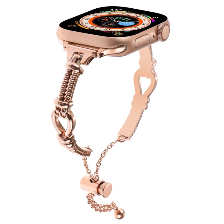 扭轉金屬手鍊鏈錶帶，適用於 Apple Watch SE 2023 44mm，Apple Watch SE 2023 40mm，Apple Watch Ultra 2 49mm，Apple Watch Series 9 45mm，Apple Watch Series 9 41mm，Apple Watch Ultra 49mm，Apple Watch Series 8 41mm