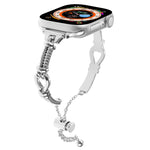 扭轉金屬手鍊鏈錶帶，適用於 Apple Watch SE 2023 44mm，Apple Watch SE 2023 40mm，Apple Watch Ultra 2 49mm，Apple Watch Series 9 45mm，Apple Watch Series 9 41mm，Apple Watch Ultra 49mm，Apple Watch Series 8 41mm