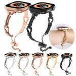 扭轉金屬手鍊鏈錶帶，適用於 Apple Watch SE 2022 44mm，Apple Watch Series 7 41mm，Apple Watch Series 7 45mm，Apple Watch SE 40mm，Apple Watch SE 44mm，Apple Watch Series 6 40mm，Apple Watch Series 6 44mm