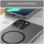 MagSafe 磨砂半透明 TPU + PC 全包覆手機殼，適用於 iPhone 11 Pro