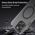 MagSafe 磨砂半透明 TPU + PC 全包覆手機殼，適用於 iPhone 11 Pro