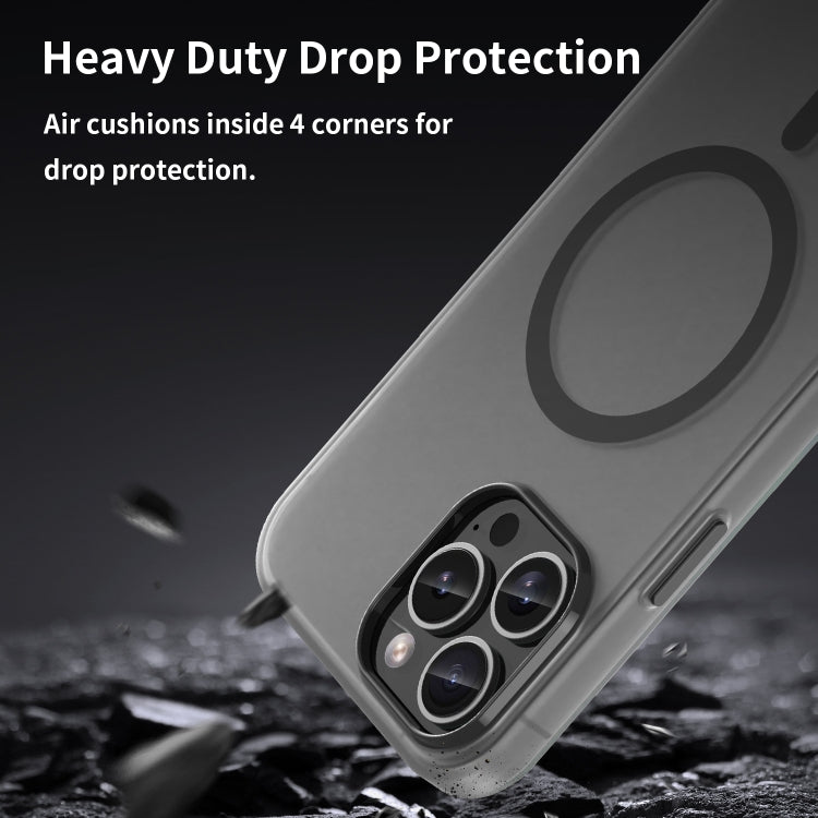 MagSafe 磨砂半透明 TPU + PC 全包覆手機殼，適用於 iPhone 11 Pro