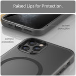 MagSafe 磨砂半透明 TPU + PC 全包覆手機殼，適用於 iPhone 11 Pro