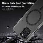 MagSafe 磨砂半透明 TPU + PC 全包覆手機殼，適用於 iPhone 11 Pro