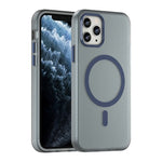 MagSafe 磨砂半透明 TPU + PC 全包覆手機殼，適用於 iPhone 11 Pro