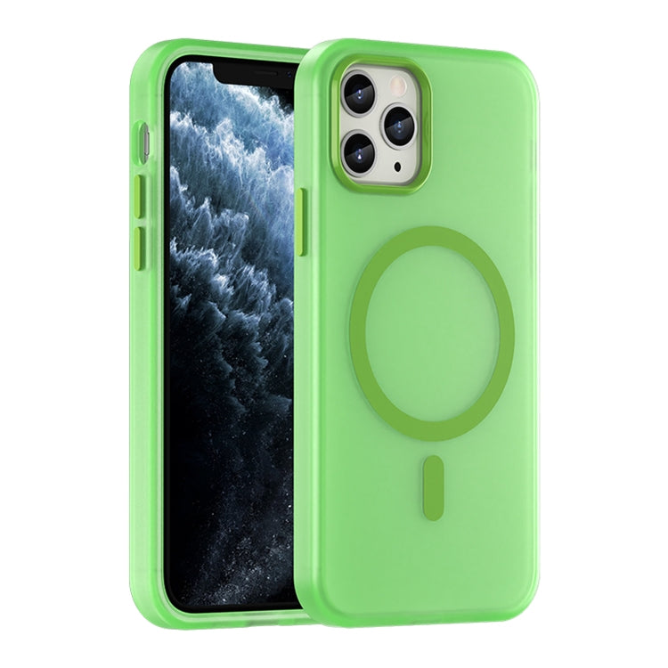 MagSafe 磨砂半透明 TPU + PC 全包覆手機殼，適用於 iPhone 11 Pro
